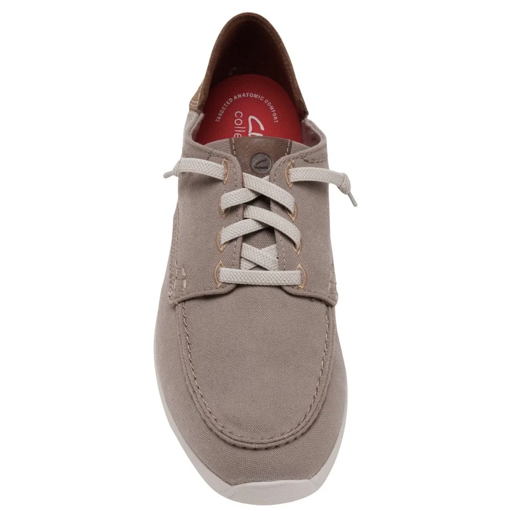 Clarks Gorwin Lace-Up Sneakers / Shoes - NEW Mens 10 Stone - #46177-OFCL